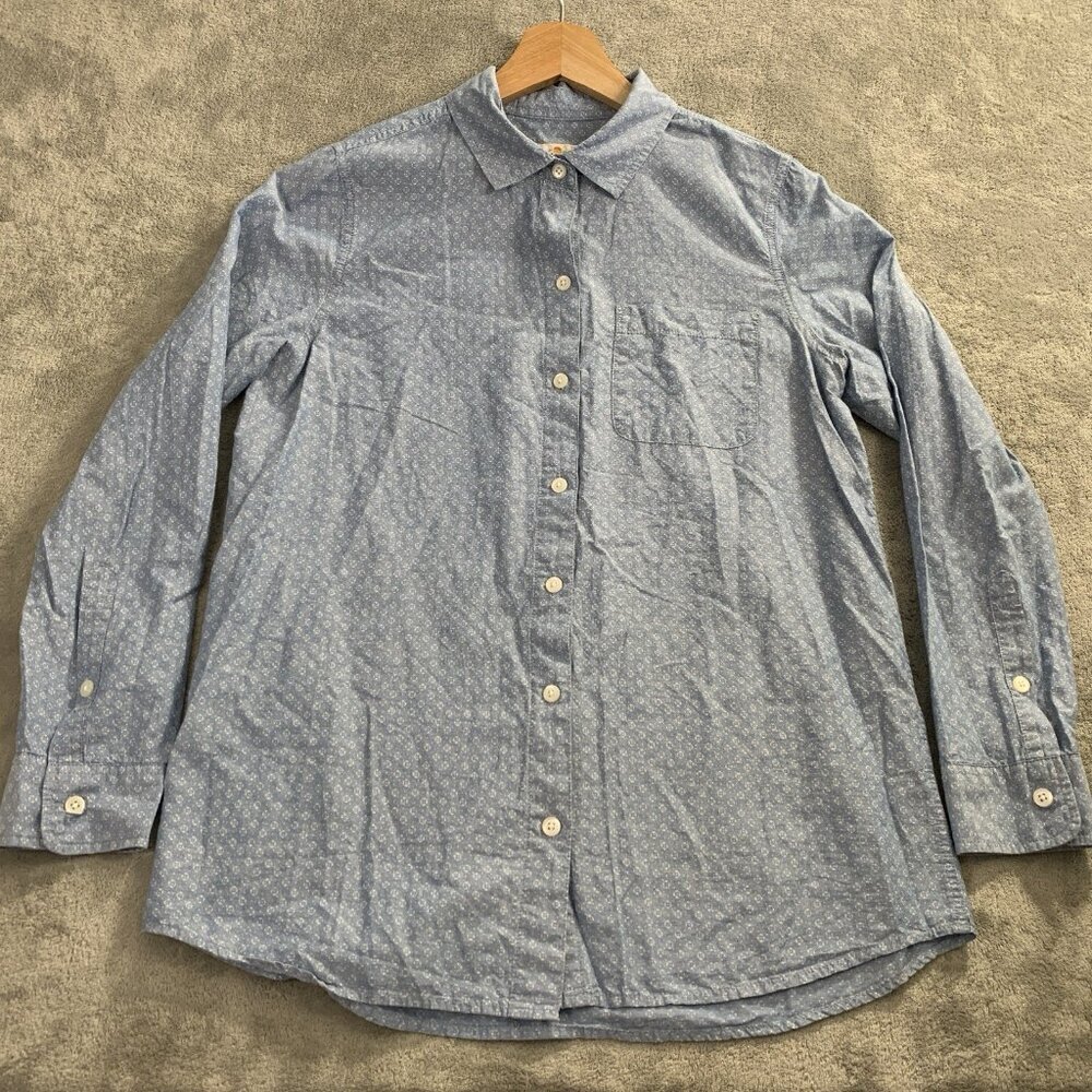 Marine Layer Shirt Womens Small Joyce Boyfriend Button Down Pocket Long Sleeve